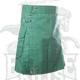 Sea Green Utility Kilt – Modern Functional Kilt with Pockets